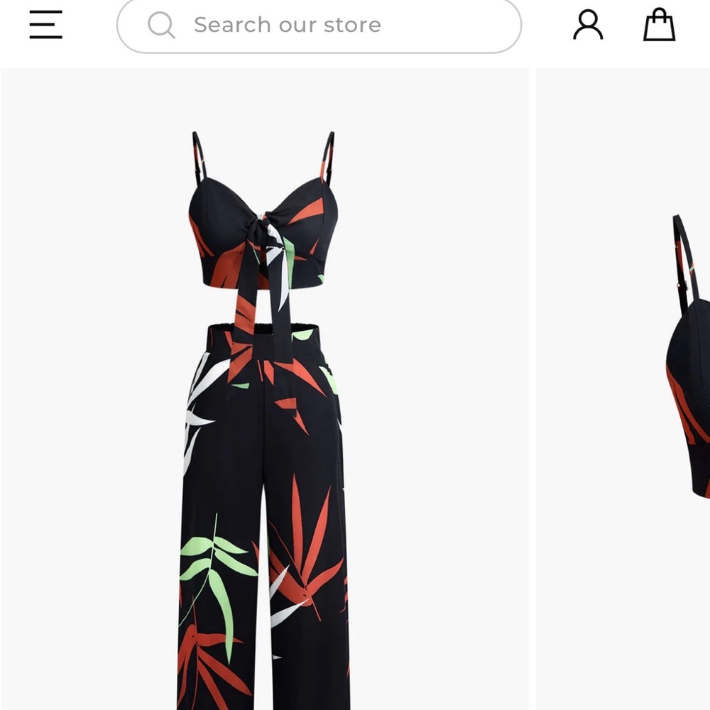 Stylish Black and Red Wide Leg Jumpsuit